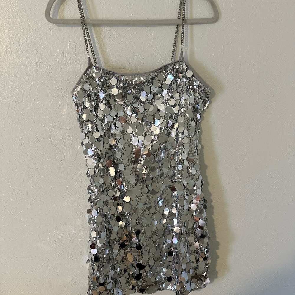 Silver Sequin Dress​​​​ - Picture 3 of 6